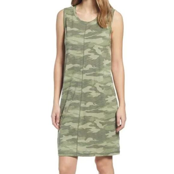 CASLON NEW $49 Camo Print Tank Dress in Green Small - Picture 1 of 4